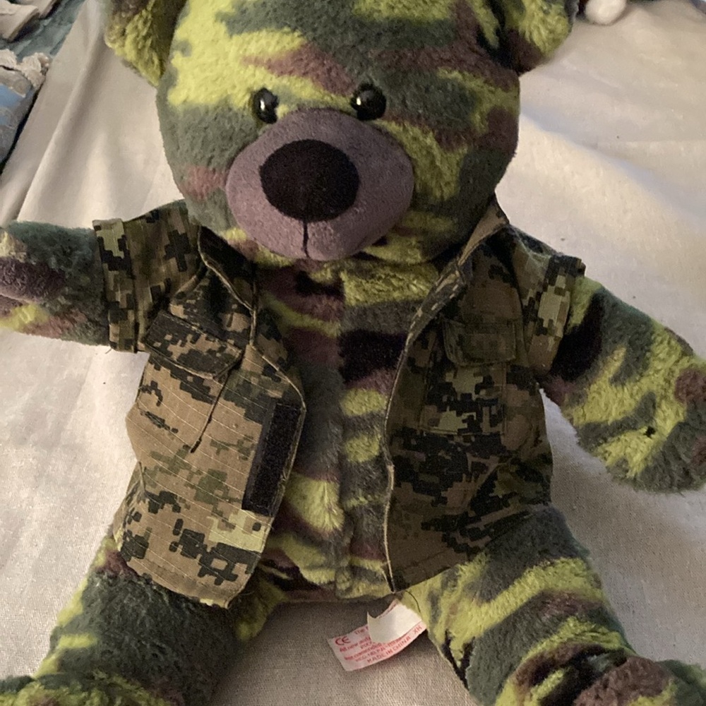Vintage and rare 2001 Bear Factory Camo Military bear